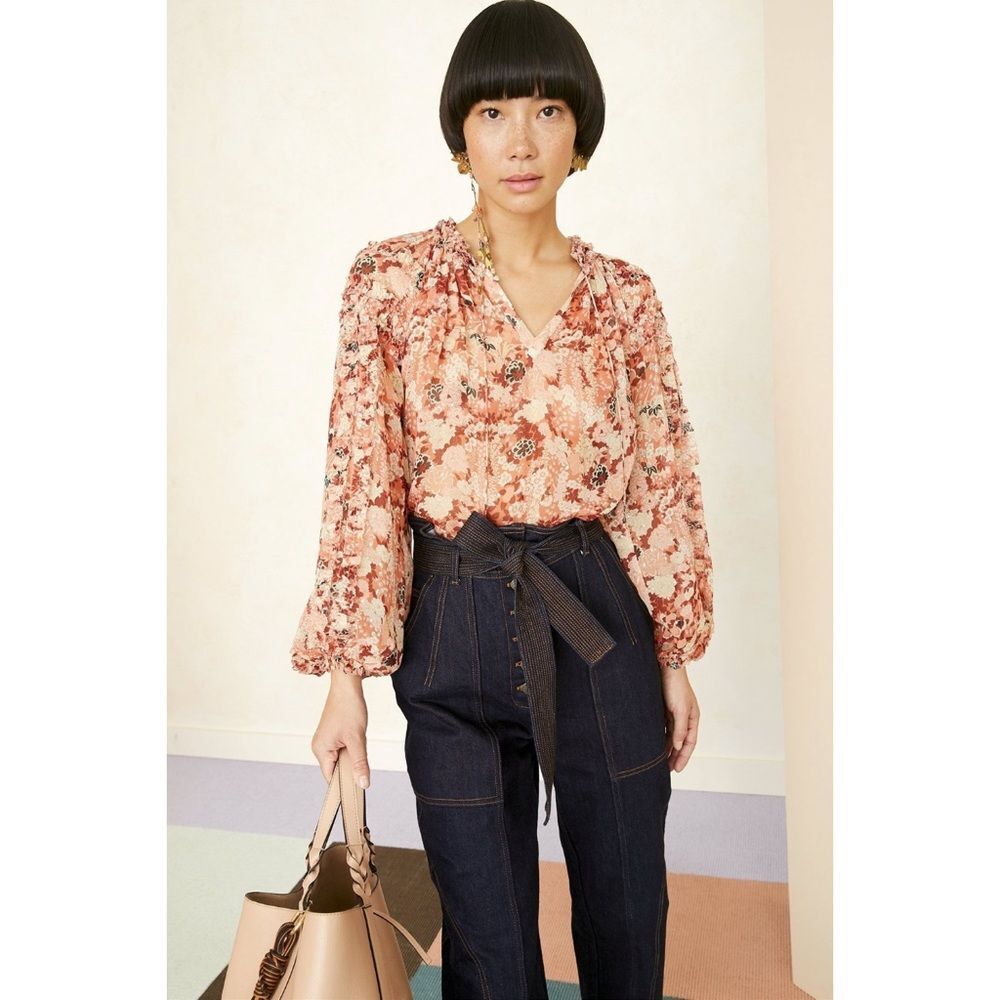 Ulla Johnson Adela Blouse in Coral Size 6 Retail $445